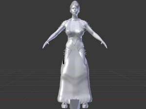 Woman in a Dress 062 3D Model