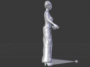 Woman in a Dress 062 3D Model