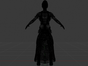 Woman in a Dress 062 3D Model