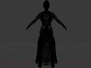 Woman in a Dress 062 3D Model