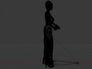 Woman in a Dress 062 3D Model