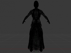 Woman in a Dress 062 3D Model
