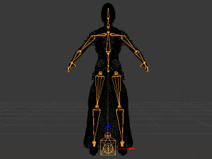 Woman in a Dress 062 3D Model