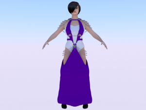 Woman in a Dress 063 3D Model