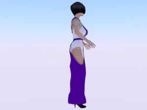 Woman in a Dress 063 3D Model