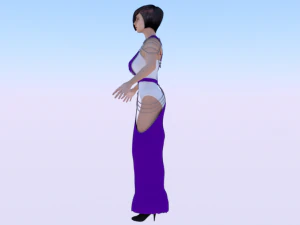 Woman in a Dress 063 3D Model