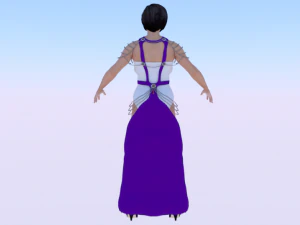 Woman in a Dress 063 3D Model