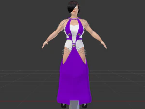Woman in a Dress 063 3D Model