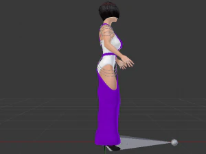 Woman in a Dress 063 3D Model