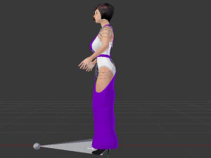 Woman in a Dress 063 3D Model