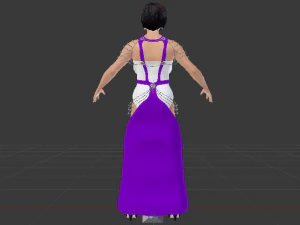 Woman in a Dress 063 3D Model