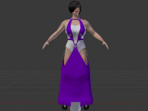 Woman in a Dress 063 3D Model