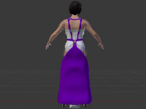 Woman in a Dress 063 3D Model