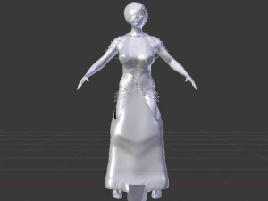 Woman in a Dress 063 3D Model