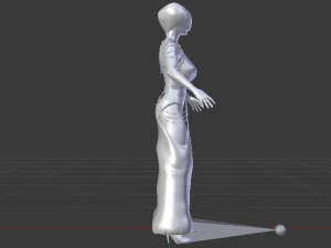 Woman in a Dress 063 3D Model
