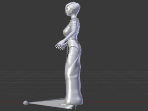 Woman in a Dress 063 3D Model