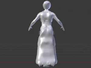 Woman in a Dress 063 3D Model
