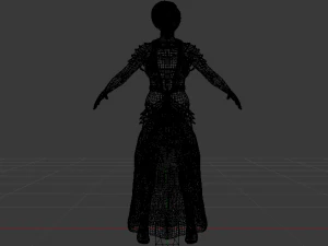 Woman in a Dress 063 3D Model