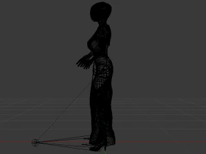 Woman in a Dress 063 3D Model