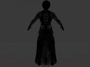 Woman in a Dress 063 3D Model