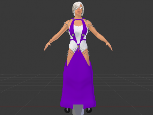 Woman in a Dress 064 3D Model