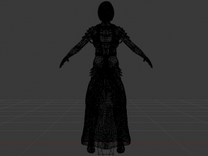Woman in a Dress 064 3D Model