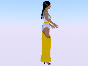 Woman in a Dress 065 3D Model