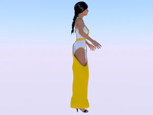 Woman in a Dress 065 3D Model