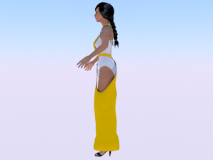 Woman in a Dress 065 3D Model