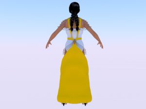 Woman in a Dress 065 3D Model