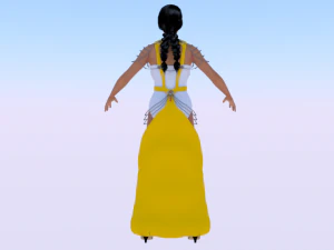 Woman in a Dress 065 3D Model