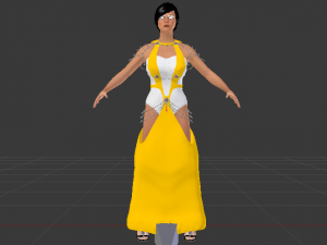 Woman in a Dress 065 3D Model