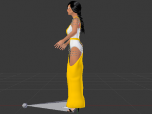 Woman in a Dress 065 3D Model