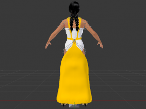 Woman in a Dress 065 3D Model