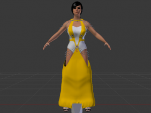 Woman in a Dress 065 3D Model