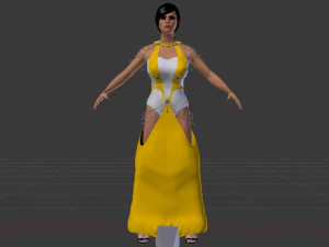 Woman in a Dress 065 3D Model