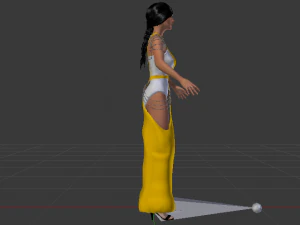Woman in a Dress 065 3D Model