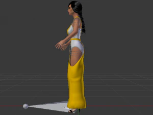 Woman in a Dress 065 3D Model