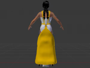 Woman in a Dress 065 3D Model