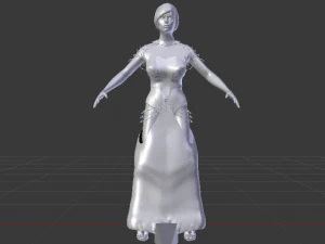 Woman in a Dress 065 3D Model