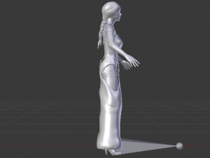 Woman in a Dress 065 3D Model