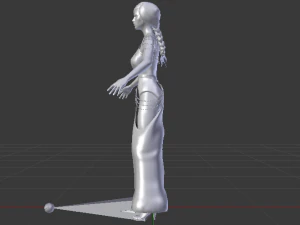 Woman in a Dress 065 3D Model