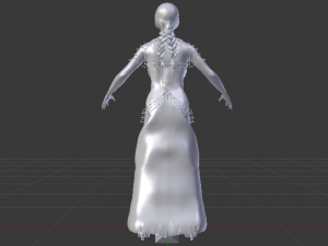 Woman in a Dress 065 3D Model
