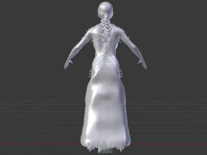 Woman in a Dress 065 3D Model