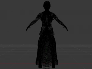 Woman in a Dress 065 3D Model