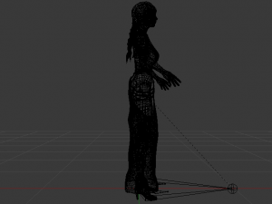 Woman in a Dress 065 3D Model