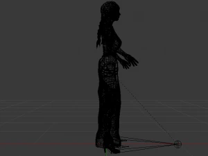 Woman in a Dress 065 3D Model