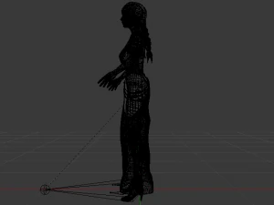 Woman in a Dress 065 3D Model