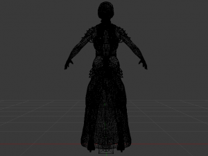 Woman in a Dress 065 3D Model