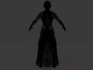 Woman in a Dress 065 3D Model